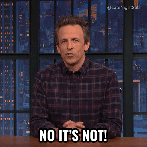 I Think Not GIF by Late Night with Seth Meyers