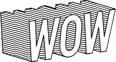 Black And White Wow Sticker by loackme