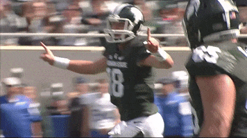 Excited College Football GIF by Michigan State Football