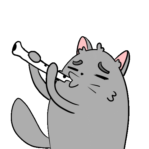 Cat Flute Sticker
