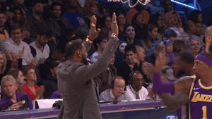 high five los angeles GIF by NBA