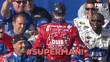 jimmie johnson superman GIF by FOX Sports: Watch. Enjoy. Repeat.