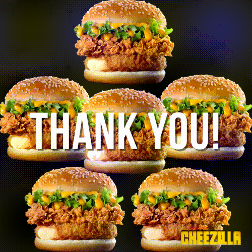 cheezilla thank you GIF by KFC Malaysia