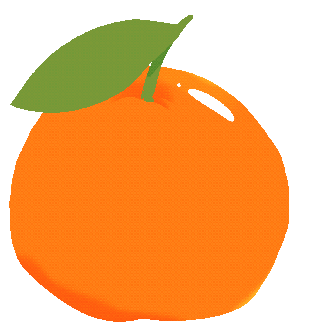 Happy Orange Fruit Sticker by MishaXgraphic for iOS & Android GIPHY