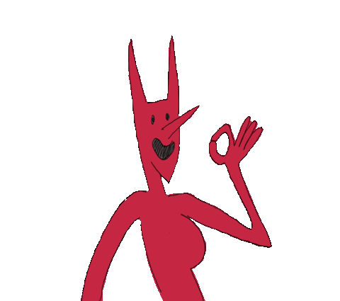 Devil Ok Sticker by Cath Garvey for iOS & Android | GIPHY