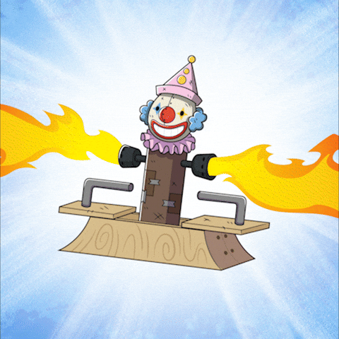 Clown Burn GIF by bad egg co