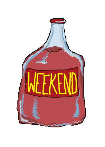 Drunk Weekend Sticker by Kiddo