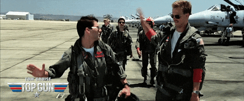 High Five Tom Cruise Gif By Top Gun Find Share On Giphy