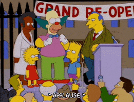 bart simpson applause GIF