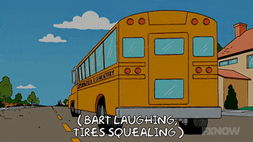 Episode 1 Bus GIF by The Simpsons
