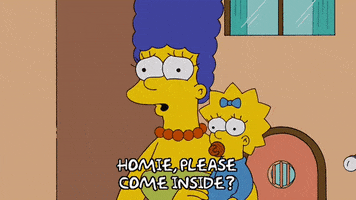 asking to come inside marge simpson GIF