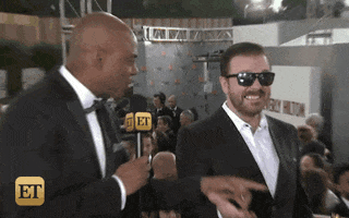 ricky gervais sunglasses GIF by Entertainment Tonight