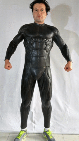 TheCaveCW batman cosplay costume muscles GIF