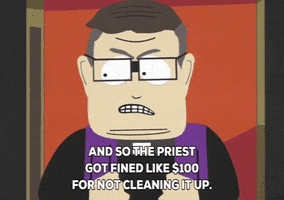 angry priest GIF by South Park 