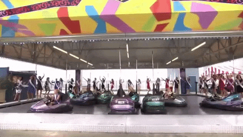 Contestants Bumper Cars GIF by Miss America