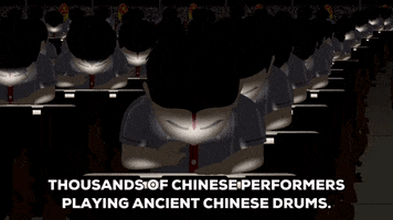 chinese drummers GIF by South Park 