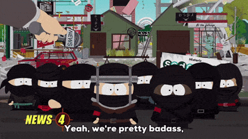 ninja sneaking GIF by South Park 