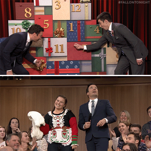 tonight show christmas sweater GIF by The Tonight Show Starring Jimmy Fallon