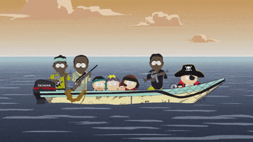 boat pirates GIF by South Park 