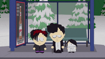 bus stop goth kids GIF by South Park 