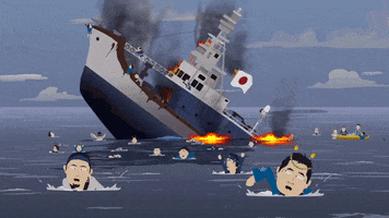 Sinking Ship Swimming GIF by South Park