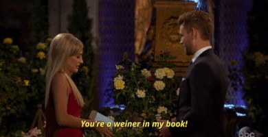 the bachelor you're a weiner in my book GIF by ABC Network