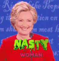 hillary clinton nasty woman GIF by emibob