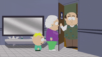 butters stotch mirror GIF by South Park 