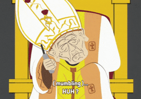 confused pope GIF by South Park 