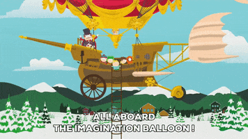 flying hot air balloon GIF by South Park 
