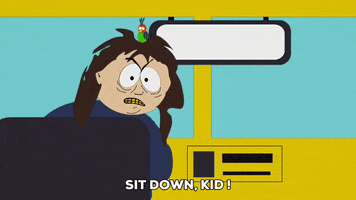angry bus GIF by South Park 