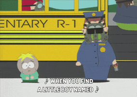 butters stotch officer barbrady GIF by South Park 
