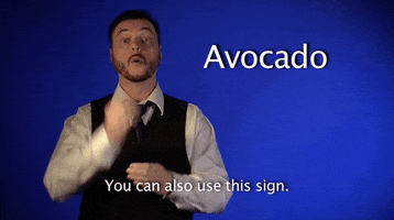 sign language avocado GIF by Sign with Robert