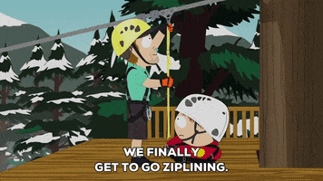eric cartman zipline GIF by South Park 