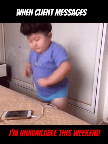 abhilashkrishnan mcs my client says busy weekend GIF