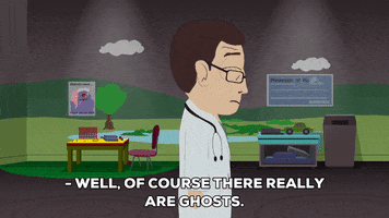 ghost explaining GIF by South Park 