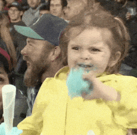 Giphy - seattle mariners cotton candy girl GIF by MLB