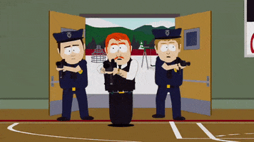 gun police GIF by South Park 