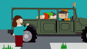 eric cartman wave GIF by South Park 