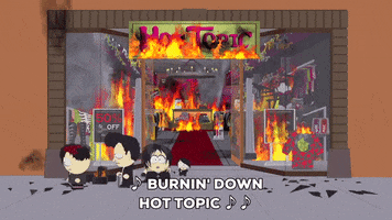 riot burning GIF by South Park 