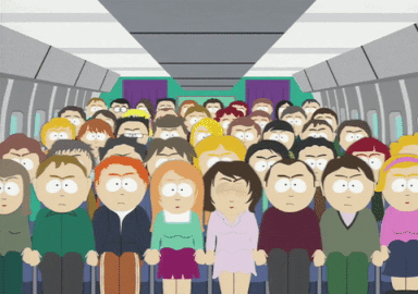 crowd plane GIF by South Park 