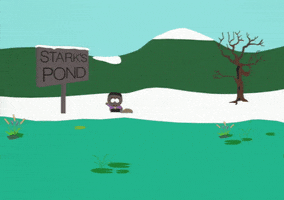token black pond GIF by South Park 