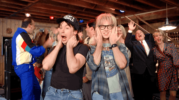 Giphy - Waynes World Fish GIF by Hollywood Suite