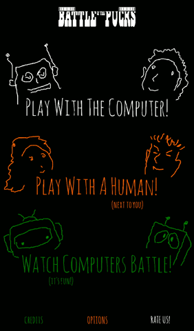 TheLifemakers android mobile game intro screen battle of the pucks GIF