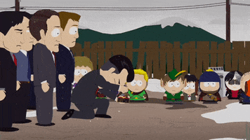 kenny mccormick bowing GIF by South Park 