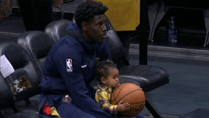 warm up baby GIF by NBA
