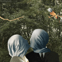 rene magritte painting GIF by Kiszkiloszki