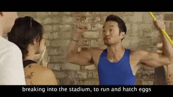 breaking into the stadium to run and hatch eggs GIF by POLARIS by MAKER