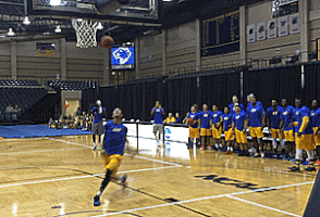 slam dunk basketball GIF by St. Mary's University