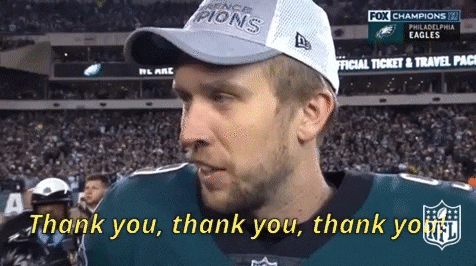 Philadelphia Eagles Thank You GIF by NFL - Find & Share on GIPHY